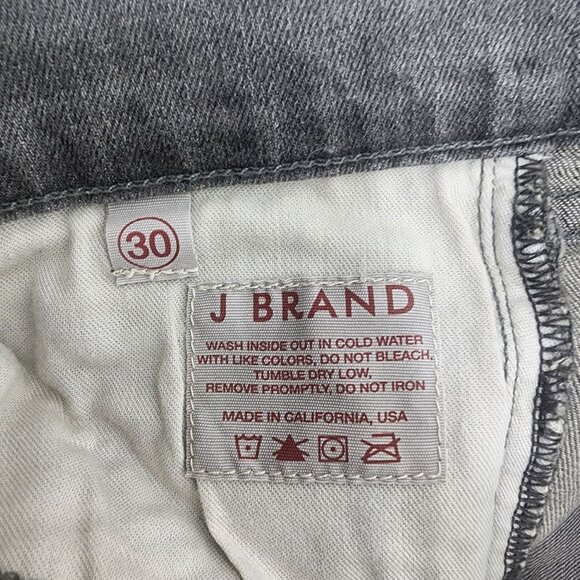 J Brand Gray Skinny Jeans Size 30 Cotton/Spandex Women's Size 30 Long Length - Picture 5 of 10